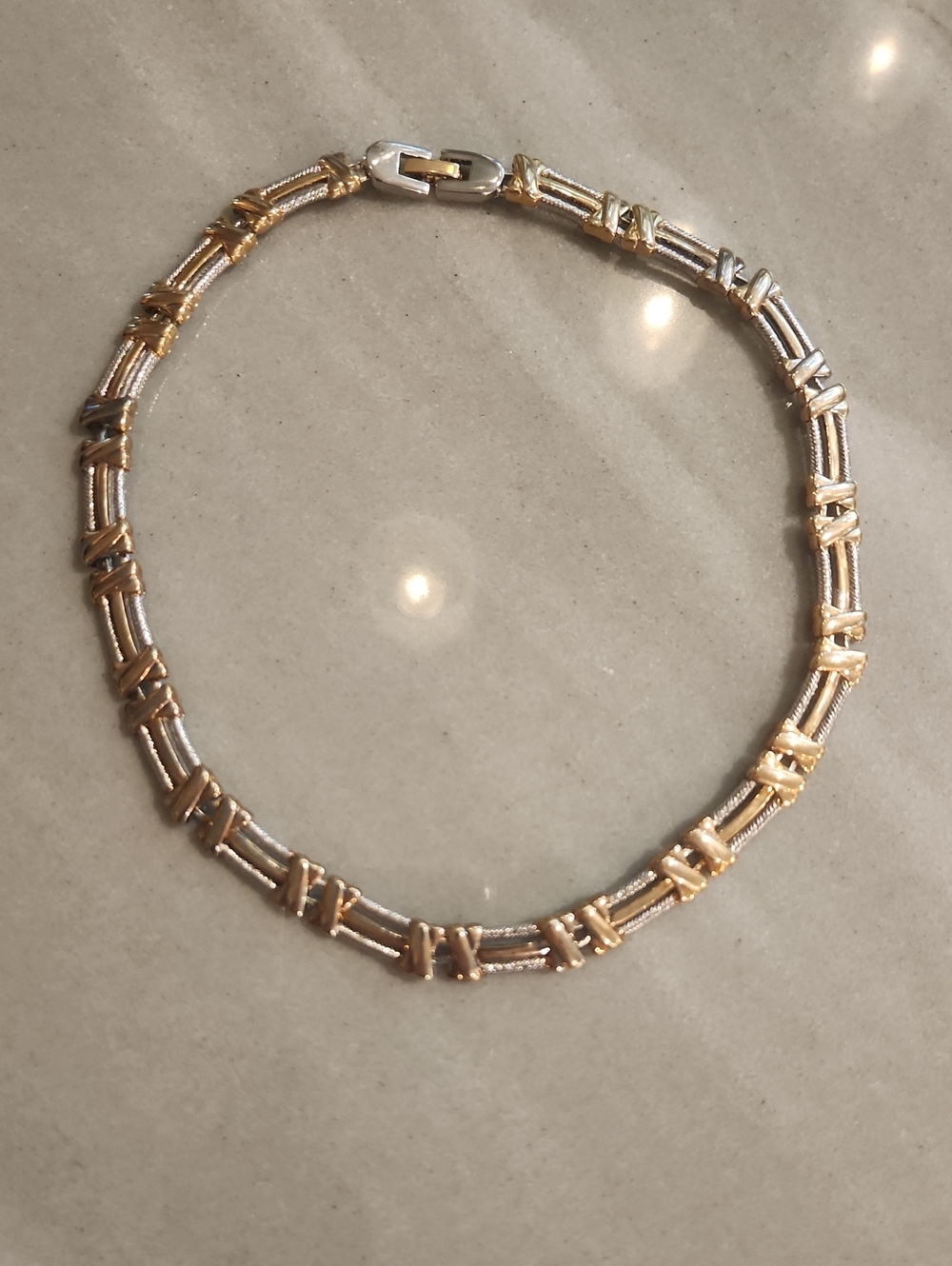 Two-Tone Gold & Silver Women's Link Necklace